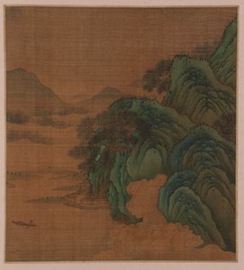 Manzara: tepeler, vadi ve akarsu, Muhtemelen Ming hanedanı, 1368-1644. by Unbekannt