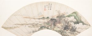 Huichong Tarzında Peyzaj, 18. yüzyıl veya sonrası, sahte tarih 1676. by Unbekannt