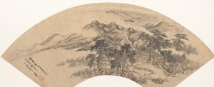 Yan Wengui Tarzında Manzara, 18. yüzyıl veya sonrası, sahte 1707 tarihi. by Unbekannt