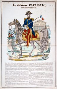 Le General Cavaignac 28 Haziran 1848, Fransa. Renkli Litograf. Özel koleksiyon by Unbekannt