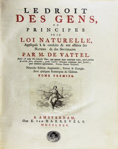Davranışlara Uygulanan Milletler Yasası veya Doğal Hukuk İlkeleri, 1775. by Unbekannt