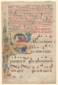 Bir Kademeli Yaprak: Tarihli İlk S[alve Sancta Parens]..., c. 1420-1450. by Unbekannt