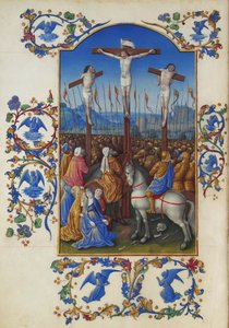 Les Très Riches Heures du Duc de Berry, Folio 152v - Çarmıha Gerilme by Unbekannt