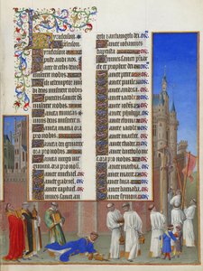 Les Très Riches Heures du Duc de Berry, Folio 72r - Aziz Gregory Alayı by Unbekannt