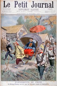 Rus ve Japon birlikleri tarafından eşlik edilen Li Hung-chang, Çin, 1900 by Unbekannt