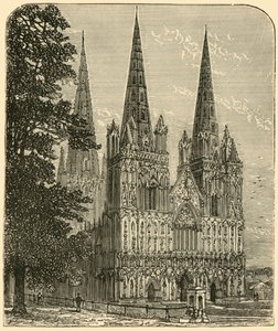 Lichfield Katedrali - Batı Cephesi, 1898. by Unbekannt