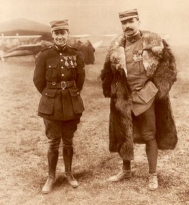 Teğmen Georges Guynemer ve Kaptan Felix Brocard, Fransız savaş pilotları, 5 Şubat 1916 by Unbekannt