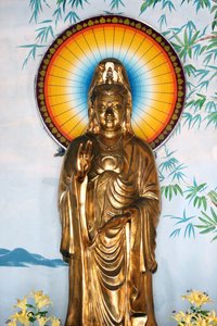 Linh Ung budist pagodası. Quan Am bodhisattva merhamet veya Merhamet tanrıçası. Koruma hareketi (Abhay). Danang. Vietnam by Unbekannt