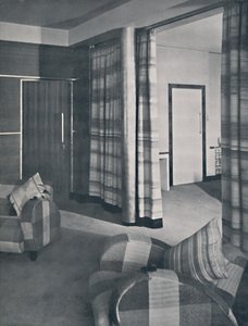 Raymond McGrath tarafından tasarlanan bir Londra evinde oturma odası, A.R.I.B.A., 1936 by Unbekannt