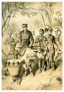 Ateşten Zayıflayan Livingstone, Shintes Kasabasına Eskort Edildi, c1854 1883 by Unbekannt