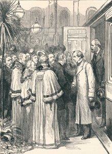 Lord Beaconsfield ve Lord Salisbury, Charing Cross Tren İstasyonu
