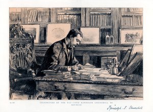 Lord Randolph Churchill 1849-1895, İngiliz devlet adamı, 1885 by Unbekannt