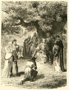 Louis IX, Vincennes Ormanında Adalet Dağıtıyor, 13. yüzyıl, 1890. by Unbekannt