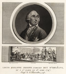 Louis Philippe II, Orleans Dükü (1747-1789), Terör Saltanatı sırasında Fransız dükü giyotinle idam edildi by Unbekannt