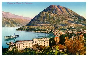 Lugano ve Monte San Salvatore, İsviçre, 20. yüzyıl by Unbekannt