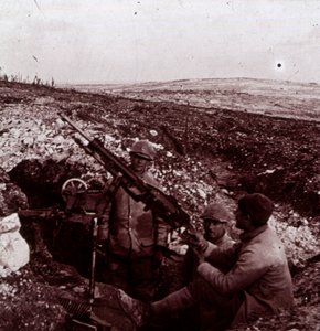 Makineli tüfekler, Mount Kemmel, Flanders, Belçika, c1914-c1918 by Unbekannt