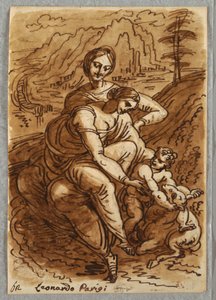 Madonna ve Çocuk, Aziz Anna ve Kuzu ile, Leonardo