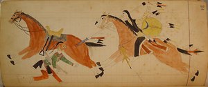 Maffet Ledger: Atlı iki Kızılderili, yak. 1874-81. by Unbekannt