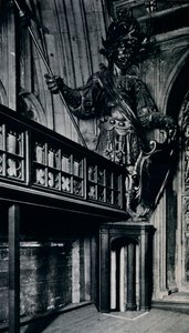Magog Corineus, Londra Guildhall yangınında yanan iki şehir devinden biri, 1940 by Unbekannt
