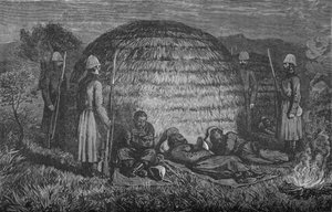 Binbaşı Marter ve adamları, yerli Kraal