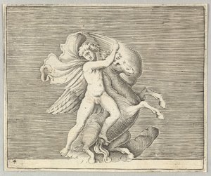 Kanatlı Atla Boğuşan Adam, ca. 1599-1622. by Unbekannt