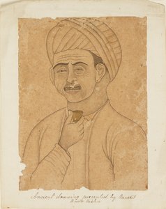 Bir şarap bardağı olan adam, 19. yüzyıl by Unbekannt