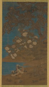 Mandarin ördekleri ve çiçekleri, Ming veya Qing hanedanı, 17. yüzyıl. by Unbekannt