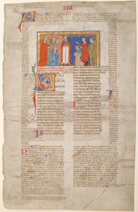 Evlilik Sahnesi ile El Yazması Yaprağı, Gregory IX Decretals