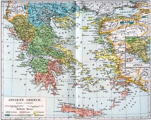 Antik Yunanistan Haritası, 1902 by Unbekannt