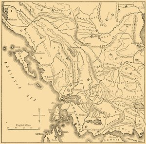 Epir ve Batı Yunanistan Haritası, 1890. by Unbekannt