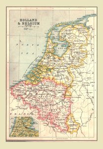 Hollanda ve Belçika haritası, 1902. by Unbekannt