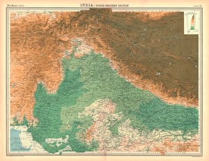 Hindistan Haritası - Kuzey Batı Bölümü by Unbekannt