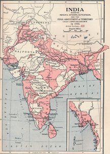 1856 1906 Hindistan Haritası. by Unbekannt