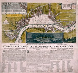 Londra Haritası, 1666 by Unbekannt