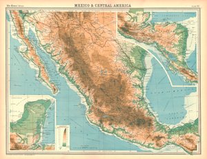 Meksika ve Orta Amerika Haritası by Unbekannt