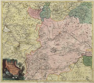 Moskova valiliği haritası ve en yakın illerin bölümleri, 1745 by Unbekannt