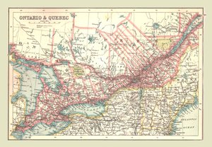 Ontario ve Quebec haritası, 1902. by Unbekannt