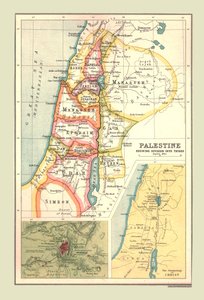 Filistin Haritası, Kabilelere Ayrılmayı Gösteriyor, 1902. by Unbekannt