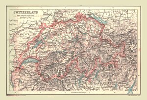 İsviçre haritası, 1902. by Unbekannt
