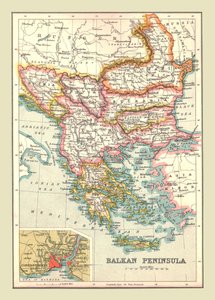 Balkan Yarımadası Haritası, 1902. by Unbekannt