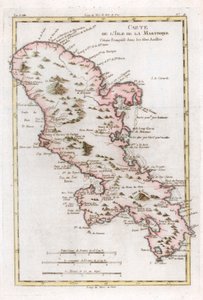 Karayip adası Martinique, c1783 haritası by Unbekannt