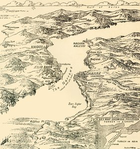 Çanakkale Haritası, Birinci Dünya Savaşı, 1915, c1920. by Unbekannt