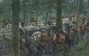 Geri Çekilmede Toplayıcılık Yapan Marbots Askerleri, 1896 by Unbekannt