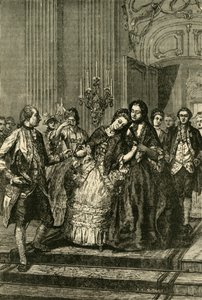 Marie Antoinette Anneden Ayrılırken, 1770, 1890. by Unbekannt