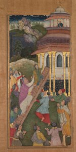 Meryem, bir Mirat al-quds Hazretleri Aynasından tapınağa merdivenleri tırmanıyor..., 1602-1604. by Unbekannt