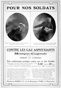 Gaz maskesi reklamı, 1915 by Unbekannt