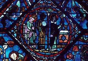 St Giles Kütlesi, vitray, Chartres Katedrali, Fransa, 1194-1260 by Unbekannt