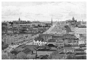 Melbourne doğuya bakıyor, Victoria, Avustralya, 1886 by Unbekannt