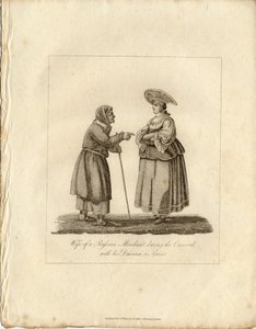 1833 Fasching sırasında Hemşire ile tüccarın karısı by Unbekannt