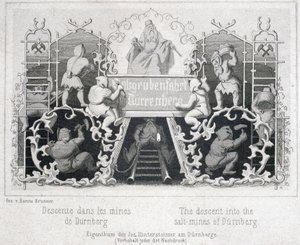 Tuz Madeni: 1850 dolaylarında Avusturya, Durrnberg Tuz Madenlerine İniş by Unbekannt